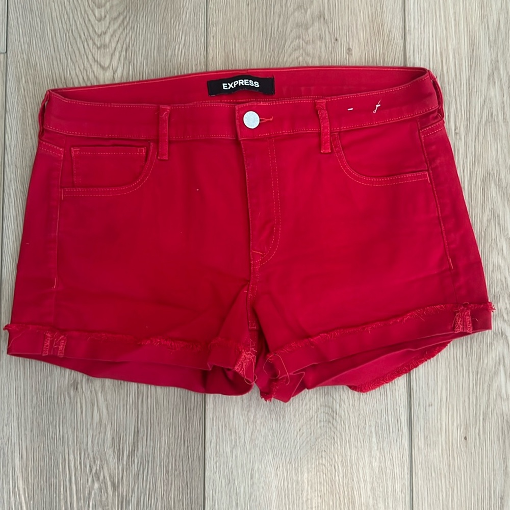 Express red shorts